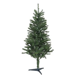 Brad Artificial de Craciun, 150 cm, 309 Varfuri, Diametru 84 cm, PVC, Suport Plastic Inclus, Verde
