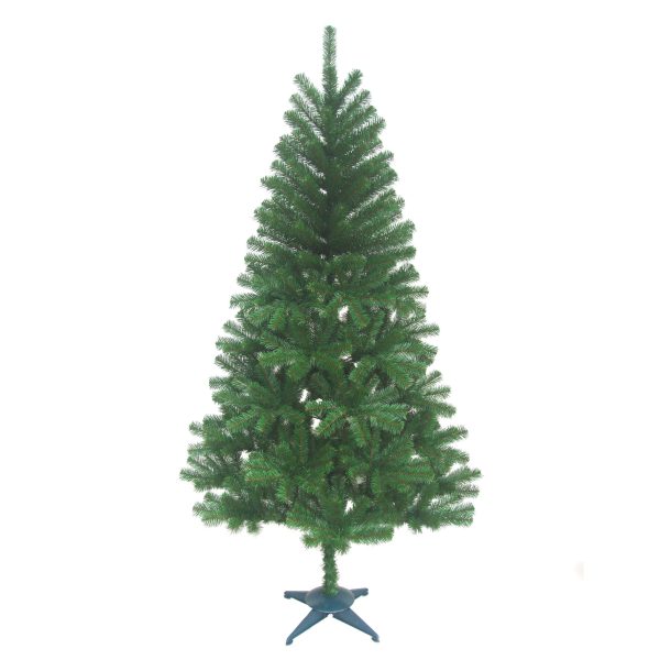 Brad Artificial de Craciun, 150 cm, 309 Varfuri, Diametru 84 cm, PVC, Suport Plastic Inclus, Verde