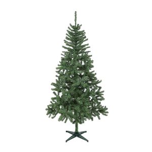 Brad Artificial de Craciun, 210 cm, 723 Varfuri, Diametru 114 cm, PVC, Suport Plastic Inclus, Verde