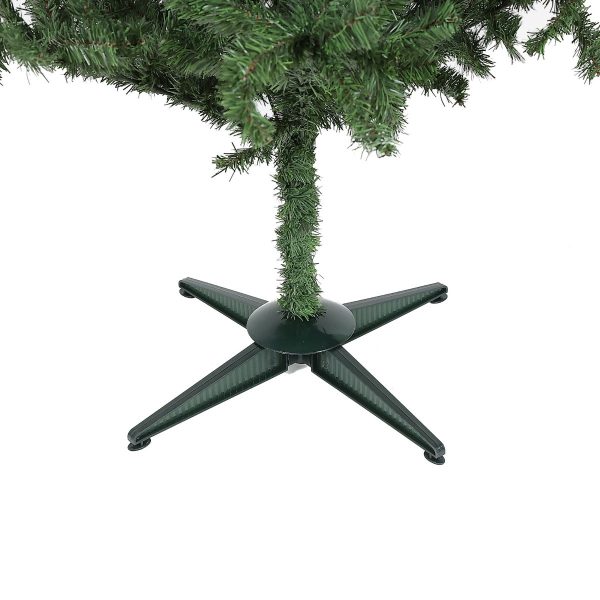 Brad Artificial de Craciun, 210 cm, 723 Varfuri, Diametru 114 cm, PVC, Suport Plastic Inclus, Verde