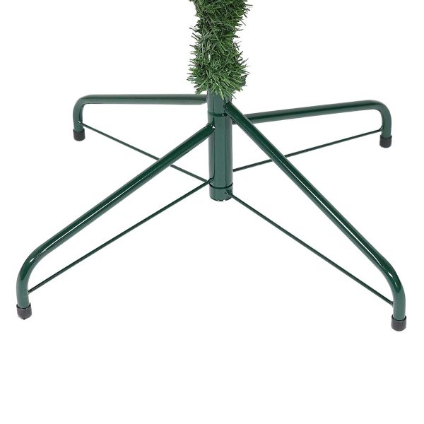 Brad Artificial de Craciun, 240 cm, 1097 Varfuri, Diametru 135 cm, PVC, Suport Inclus, Verde