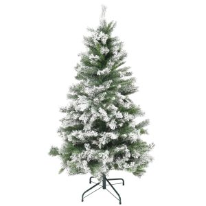 Brad Artificial Nins de Craciun, 150 cm, 440 Varfuri, Diametru 107 cm, PVC, Suport Metalic Inclus, Verde