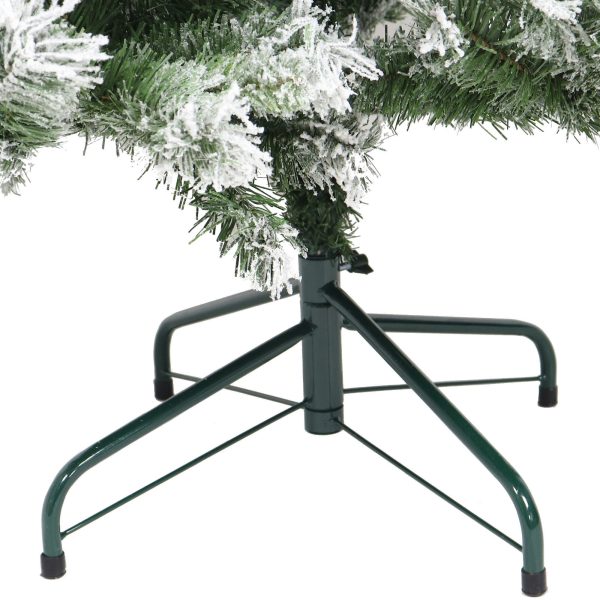 Brad Artificial Nins de Craciun, 150 cm, 440 Varfuri, Diametru 107 cm, PVC, Suport Metalic Inclus, Verde
