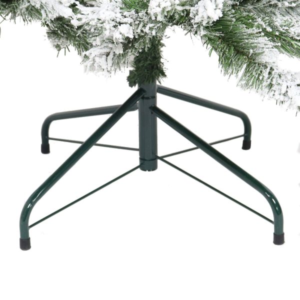 Brad Artificial Nins de Craciun, 180 cm, 536 Varfuri, Diametru 112 cm, PVC, Suport Metalic Inclus, Verde