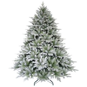 Brad Artificial Nins de Craciun, 210 cm, 1667 Varfuri, Diametru 178 cm, PVC, Suport Metalic Inclus, Verde