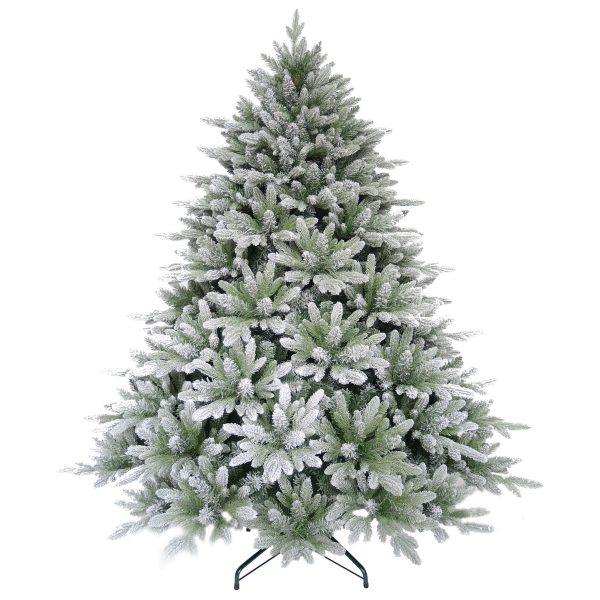 Brad Artificial Nins de Craciun, 210 cm, 1667 Varfuri, Diametru 178 cm, PVC, Suport Metalic Inclus, Verde