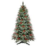 Brad Artificial Nins de Craciun, 180 cm, Diametru 110 cm, Polietilena si PVC, Suport Plastic, Verde