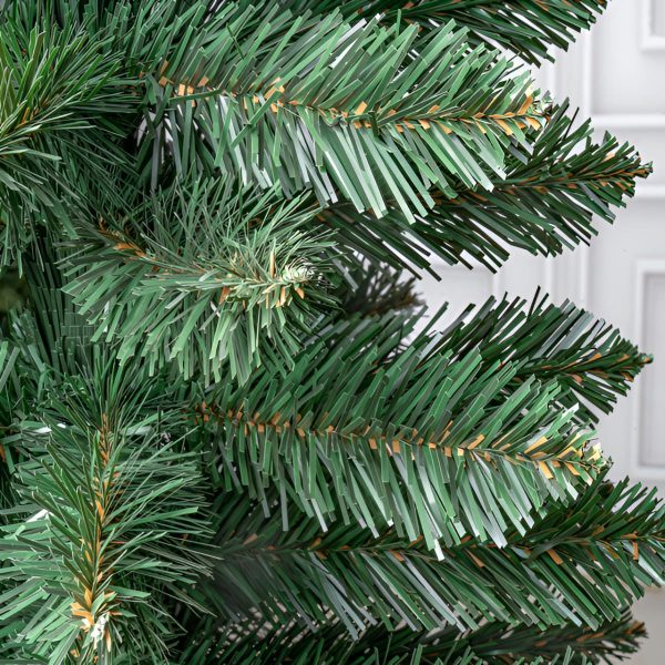 Brad Artificial de Craciun cu Aspect Natural, 180 cm, Diametru 70 cm, PVC, Suport Plastic, Verde