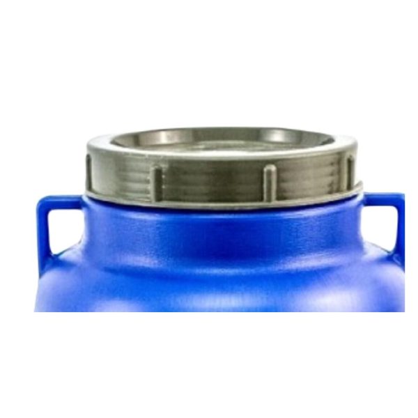 Butoi Plastic pentru Muraturi, 40 L, Gura Larga cu Capac, 2 Manere Laterale, Recipient Alimentar pentru Depozitare, Albastru