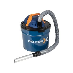 Aspirator pentru Cenusa, 1000 W, Rezervor 17 L din Otel, Filtru HEPA, Furtun Metalic Flexibil 1.1 m, Tub Metalic, Cablu 3 m, Albastru