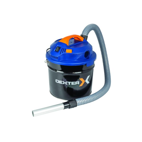 Aspirator pentru Cenusa, 1200 W, Rezervor Otel 17 L, Filtru HEPA, Curatare Filtru, Furtun Metalic 1.1 m, Cablu 3 m, Albastru cu Negru