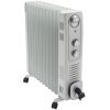 Calorifer Electric pe Ulei, 2900 W, Ventilator Turbo 400 W, 3 Trepte de Putere, Termostat Reglabil, Roti, pentru 20 mp, Alb