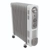 Calorifer Electric pe Ulei, 2900 W, Ventilator Turbo 400 W, 3 Trepte de Putere, Termostat Reglabil, Roti, pentru 20 mp, Alb