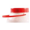 Bidon Plastic pentru Muraturi, 5 L, Rotund, Capac Rosu, Maner de Transport, Recipient Alimentar pentru Depozitare, Alb