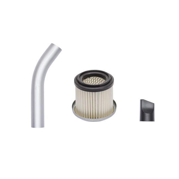 Aspirator pentru Cenusa, 800 W, Rezervor Inox 4 L, Filtru Cartus Plisat, Tub Aluminiu 30 cm, Duza Spatii Inguste, Argintiu cu Albastru
