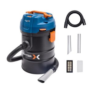 Aspirator pentru Cenusa, 1400 W, Rezervor Metalic 20 L, Functie Suflare, Curatare Filtru, Furtun 1.1 m, Cablu 4 m, Negru cu Albastru