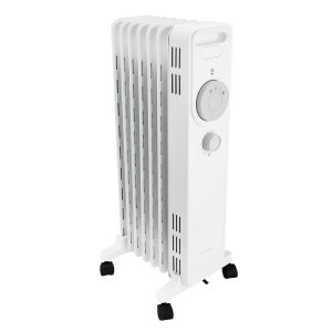 Calorifer Electric pe Ulei, 1500 W, 3 Trepte 600/900/1500 W, Termostat Mecanic, Roti si Maner, Anti-Rasturnare, pentru 12 mp, Alb