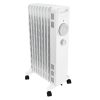 Calorifer Electric pe Ulei, 2000 W, 3 Trepte 800/1200/2000 W, Termostat Mecanic, Roti si Maner, Anti-Rasturnare, pentru 16 mp, Alb