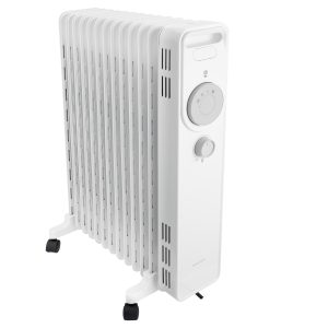 Calorifer Electric pe Ulei, 2500 W, 3 Trepte 1000/1500/2500 W, Termostat Mecanic, Roti si Maner, Anti-Rasturnare, pentru 20 mp, Alb