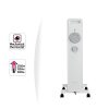 Calorifer Electric pe Ulei, 2500 W, 3 Trepte 1000/1500/2500 W, Termostat Mecanic, Roti si Maner, Anti-Rasturnare, pentru 20 mp, Alb