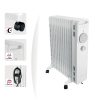 Calorifer Electric pe Ulei, 2500 W, 3 Trepte 1000/1500/2500 W, Termostat Mecanic, Roti si Maner, Anti-Rasturnare, pentru 20 mp, Alb